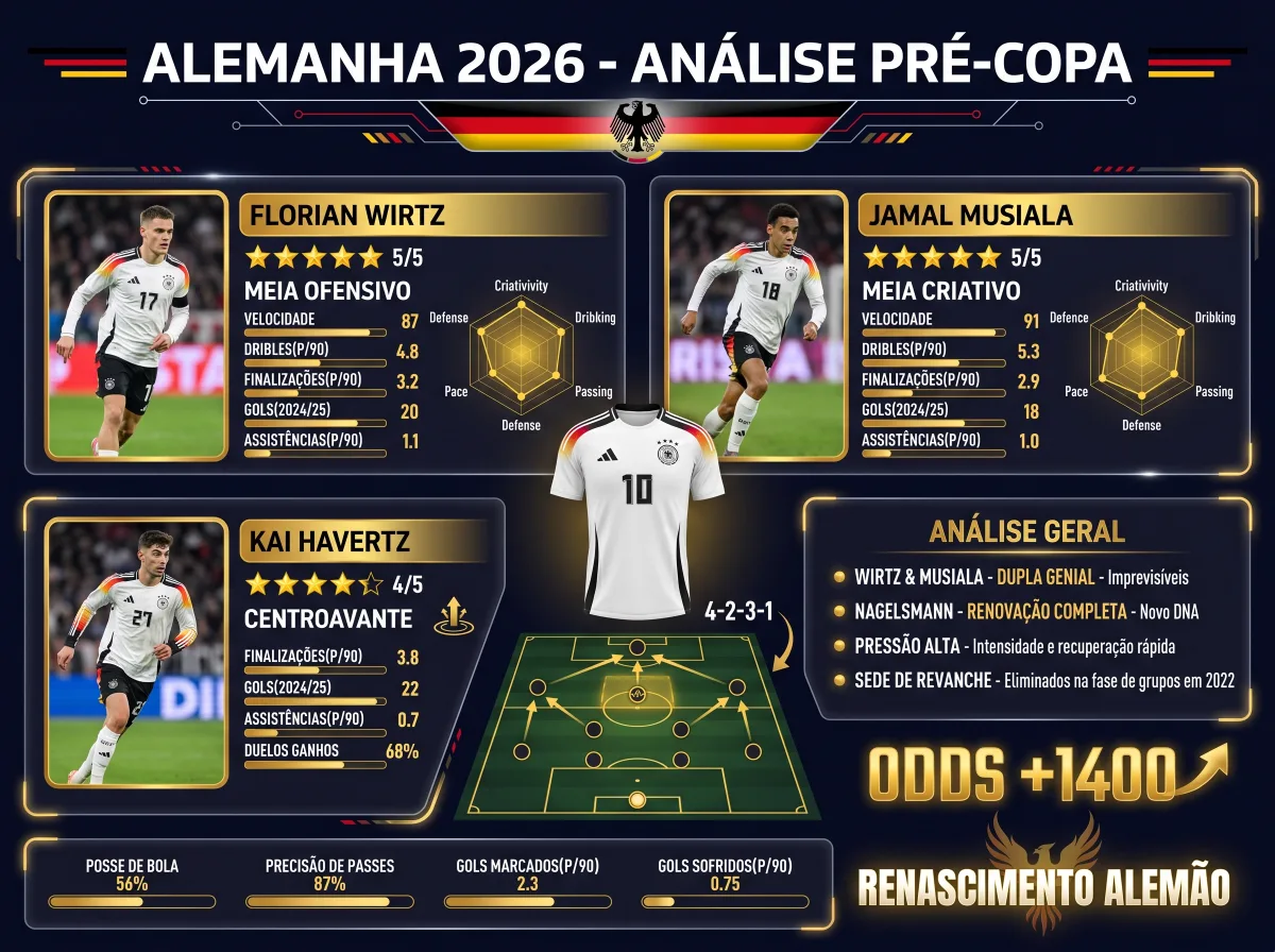 Alemanha na Copa 2026: o renascimento alemão começa contra o Equador