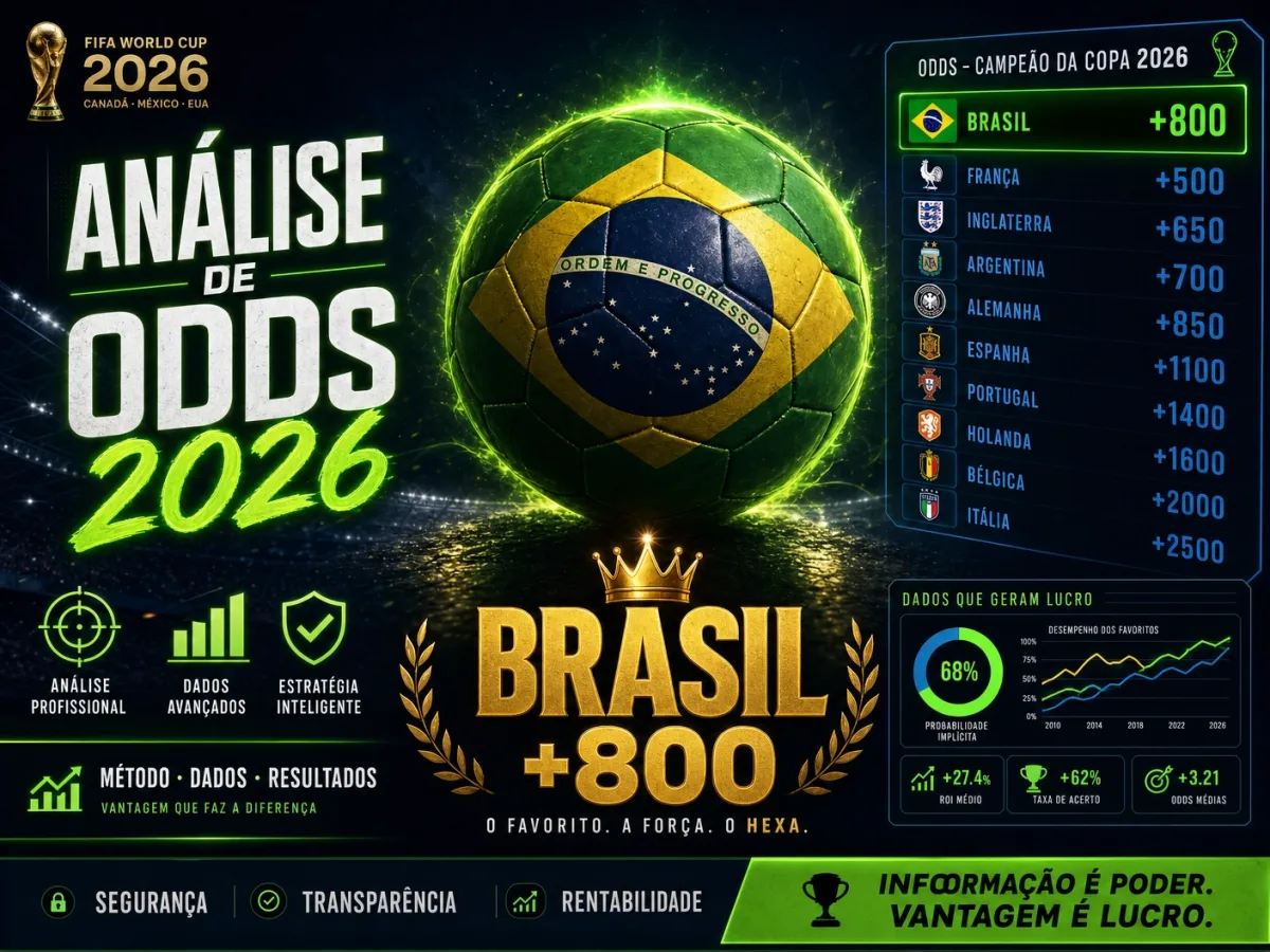 Panorama da Copa 2026: a tabela completa de odds dos favoritos ao título